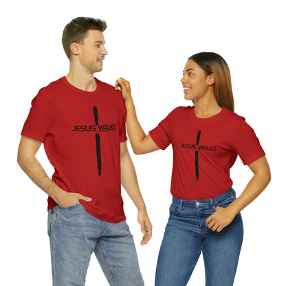 Jesus Walks Unisex Short Sleeve Big Cross Tee