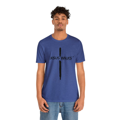 Jesus Walks Unisex Short Sleeve Big Cross Tee