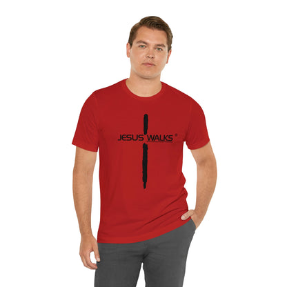 Jesus Walks Unisex Short Sleeve Big Cross Tee