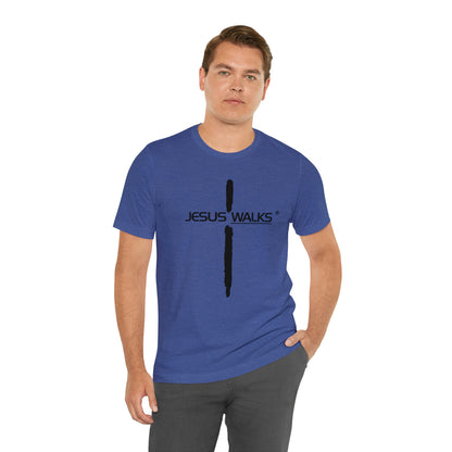 Jesus Walks Unisex Short Sleeve Big Cross Tee