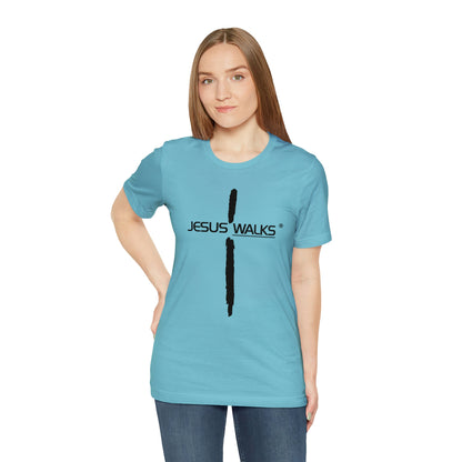 Jesus Walks Unisex Short Sleeve Big Cross Tee