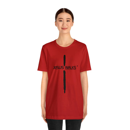 Jesus Walks Unisex Short Sleeve Big Cross Tee