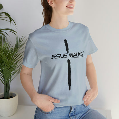 Jesus Walks Unisex Short Sleeve Big Cross Tee