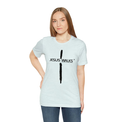 Jesus Walks Unisex Short Sleeve Big Cross Tee