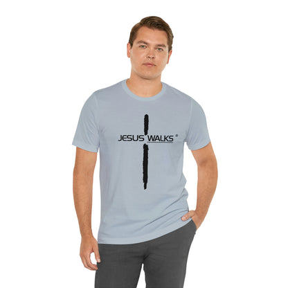 Jesus Walks Unisex Short Sleeve Big Cross Tee