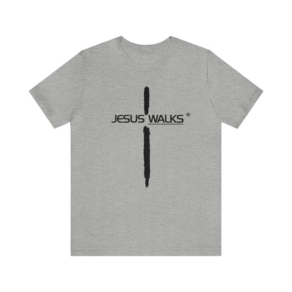 Jesus Walks Unisex Short Sleeve Big Cross Tee