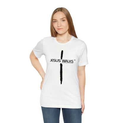 Jesus Walks Unisex Short Sleeve Big Cross Tee