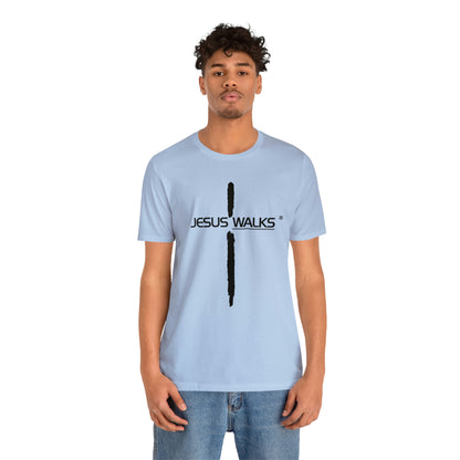 Jesus Walks Unisex Short Sleeve Big Cross Tee