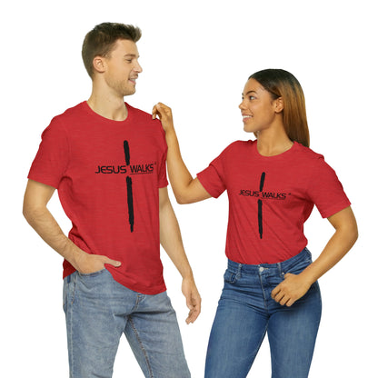 Jesus Walks Unisex Short Sleeve Big Cross Tee