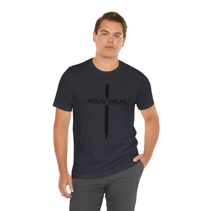 Jesus Walks Unisex Short Sleeve Big Cross Tee