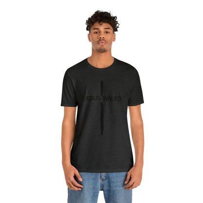 Jesus Walks Unisex Short Sleeve Big Cross Tee