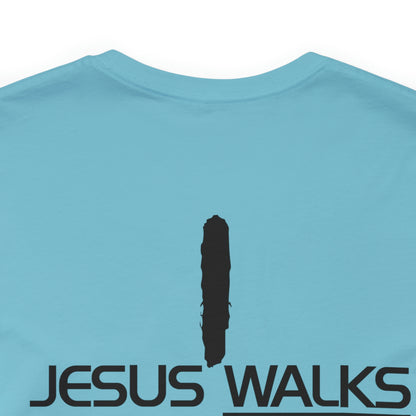 Jesus Walks Unisex Short Sleeve Big Cross Tee