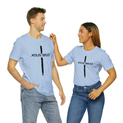 Jesus Walks Unisex Short Sleeve Big Cross Tee