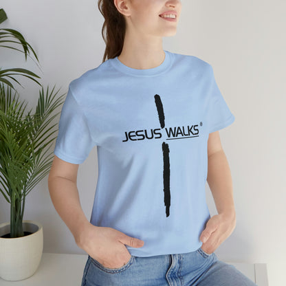 Jesus Walks Unisex Short Sleeve Big Cross Tee