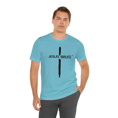 Jesus Walks Unisex Short Sleeve Big Cross Tee