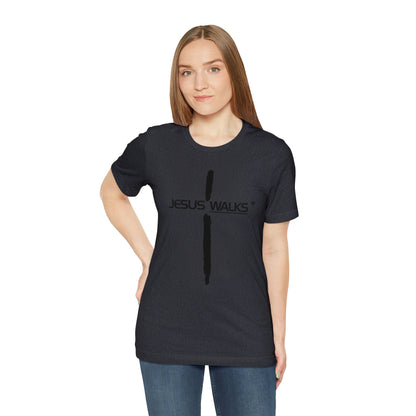 Jesus Walks Unisex Short Sleeve Big Cross Tee