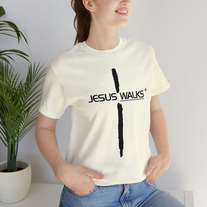 Jesus Walks Unisex Short Sleeve Big Cross Tee