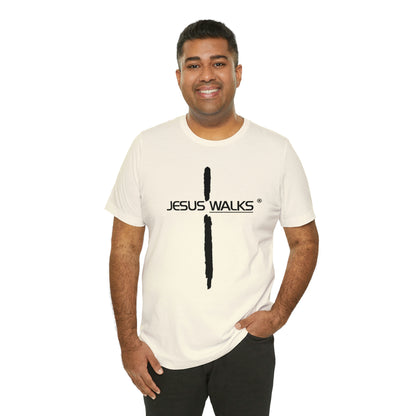 Jesus Walks Unisex Short Sleeve Big Cross Tee