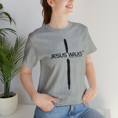 Jesus Walks Unisex Short Sleeve Big Cross Tee