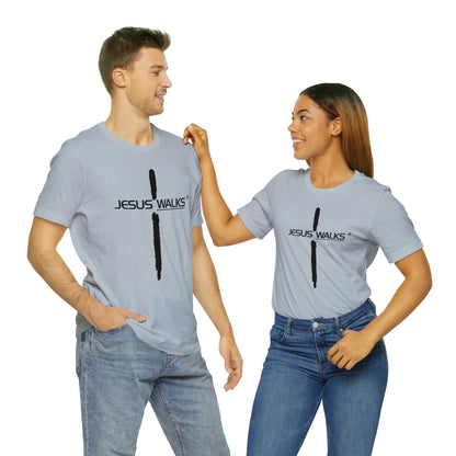 Jesus Walks Unisex Short Sleeve Big Cross Tee