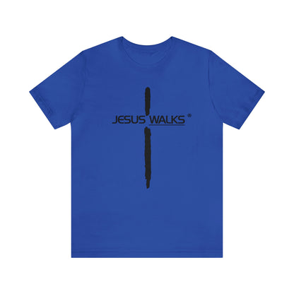 Jesus Walks Unisex Short Sleeve Big Cross Tee