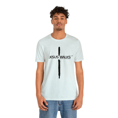 Jesus Walks Unisex Short Sleeve Big Cross Tee