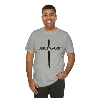 Jesus Walks Unisex Short Sleeve Big Cross Tee