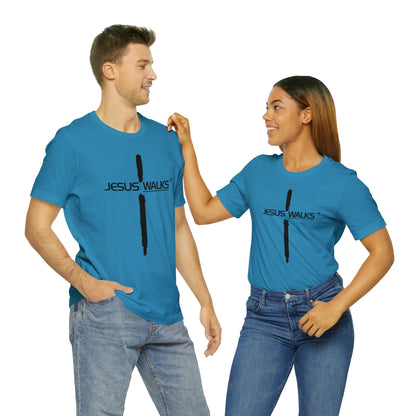 Jesus Walks Unisex Short Sleeve Big Cross Tee