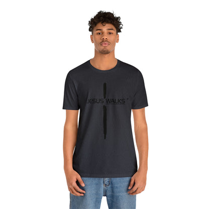 Jesus Walks Unisex Short Sleeve Big Cross Tee