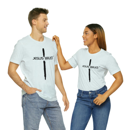 Jesus Walks Unisex Short Sleeve Big Cross Tee