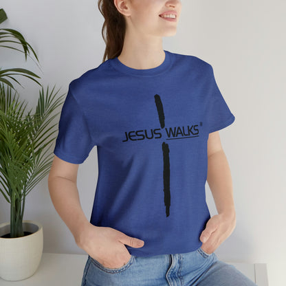 Jesus Walks Unisex Short Sleeve Big Cross Tee